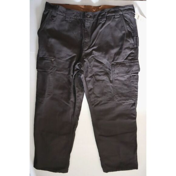 Duluth Men's Sz 42x32 Magnet Gray Fire Hose Fleece-Lined Relaxed Fit Pants - Picture 1 of 12